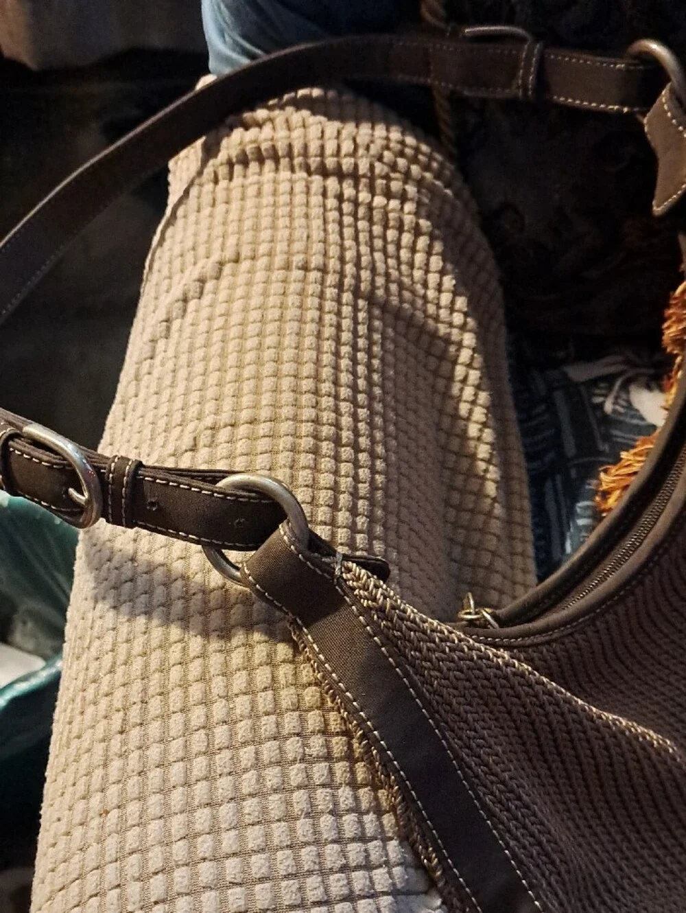 The Sak Woven Hobo Bag in Tan/Brown